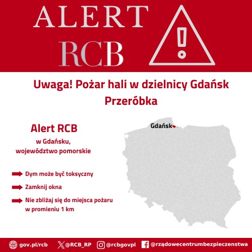 Alert RCB /Rządowe Centrum Bezpieczeństwa /