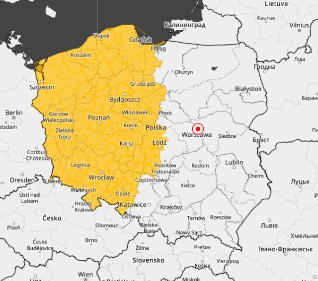 Alerty IMGW obowiązujące od niedzielnego do poniedziałkowego poranka /IMGW /Materiały prasowe