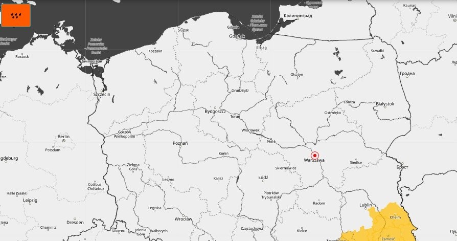 Alerty IMGW w piątek będą obowiązywać w łącznie trzech województwach na południowym wschodzie kraju /IMGW /