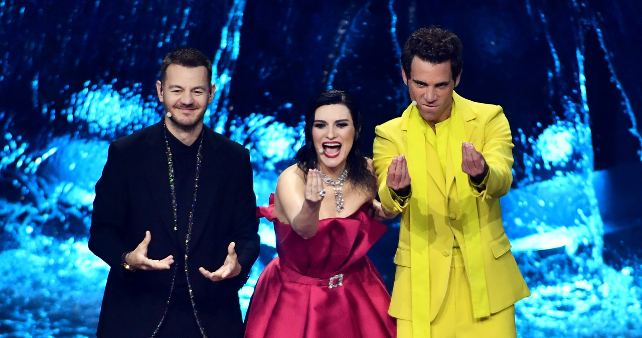 Alessandro Cattelan, Laura Pausini , Mika /Alessanadro di Marco /Agencja FORUM