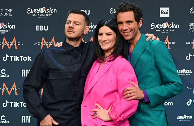 Alessandro Cattelan, Laura Pusini, Mika na Eurowizji 2022 /ALESSANDRO DI MARCO  /Agencja FORUM