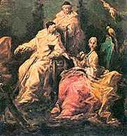 Alessandro Magnasco, Piknik w ogrodach Albano, fragment, 1735-49 /Encyklopedia Internautica