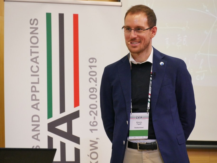 Alessio Figalli podczas wykładu na AGH /Grzegorz Jasiński /RMF FM