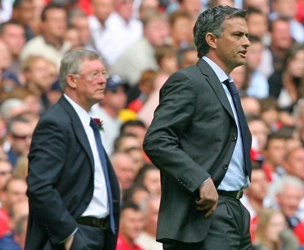 Alex Ferguson i Jose Mourinho /AFP