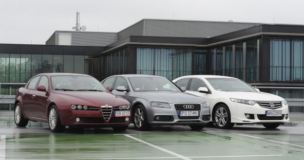 Alfa Romeo 159, Audi A4, Honda Accord: trzy pomysły na oszczędną limuzynę z dieslem. /Motor