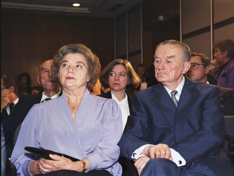 Alicja i Piotr Jaroszewiczowie. Zdjęcie z 1990 roku /Witold Jarosław Szulecki /East News