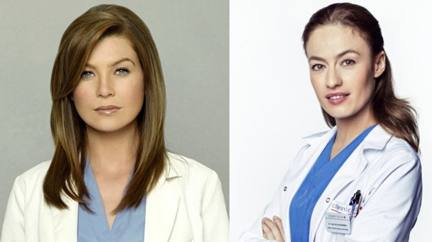 Alicja Szymańska (Magdalena Różczka) - główna bohaterka "Lekarzy" i Meredith Grey (Ellen Pompeo) - pierwszoplanowa postać w "Chirurgach". /TVN/Polsat /materiały prasowe