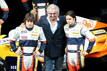 Alonso, Briatore i Piquet /INTERIA.PL