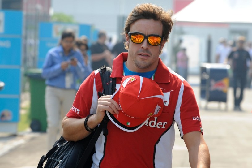 Alonso podczas GP Indii /Informacja prasowa