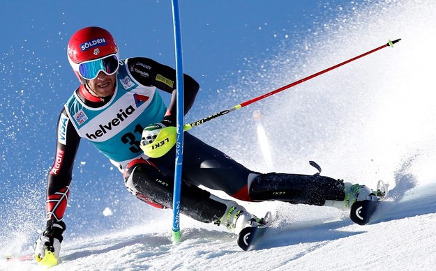 Alpejczyk Bode Miller w akcji / PETER KLAUNZER /PAP/EPA