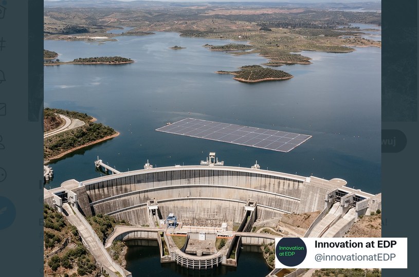 Alqueva: To największa pływająca elektrownia słoneczna w Europie; źródło: TT/innovationatEDP /