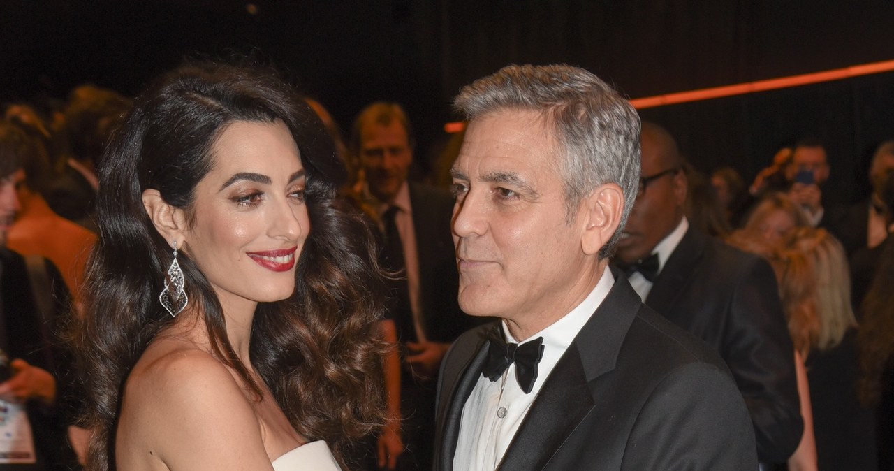 Amal i George Clooney na rozdaniu Cezarów /STARFACE PHOTO /East News