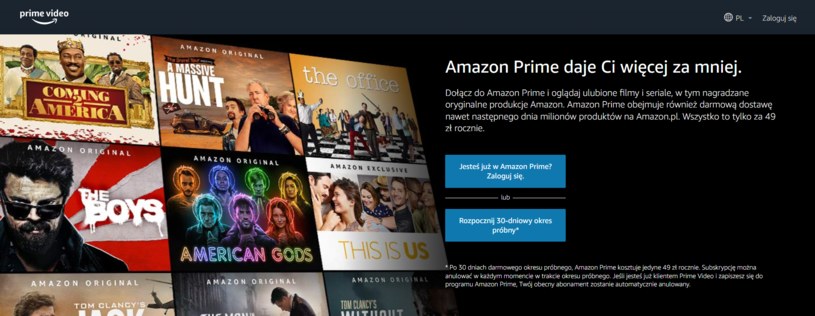 Amazon Prime to nie tylko dostęp do usługi Video, ale również do tańszych zakupów i gier /Amazon Prime /materiał zewnętrzny