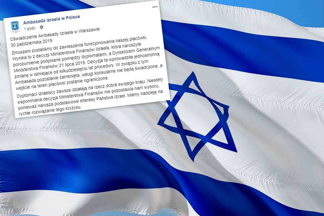 Ambasada Izraela w Warszawie zawiesza działalność. Powodem strajk