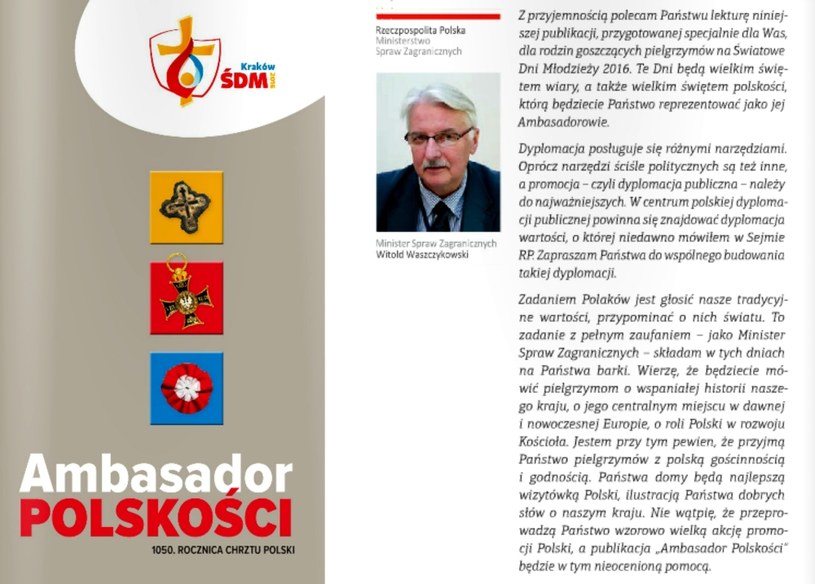 "Ambasador polskości" /msz.gov.pl /