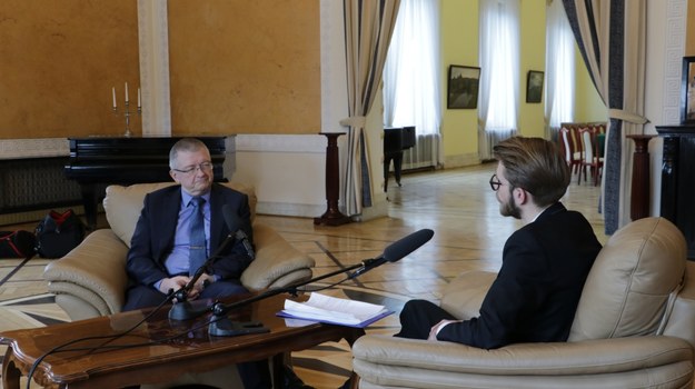 Ambasador Rosji w Polsce podczas rozmowy z dziennikarzem RMF FM /Michał Dukaczewski /RMF FM
