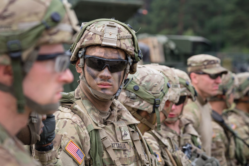 Amerykańscy żołnierze na poligonie w Orzyszu /AFP