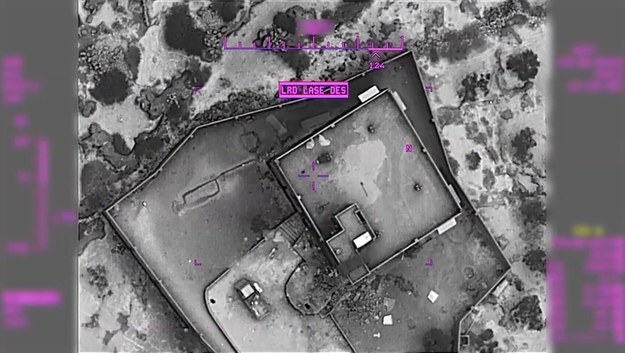 Amerykańska armia opublikowała zdjęcie z drona pokazujące kryjówkę Bagdadiego tuż przed atakiem na nią /DVIDS HANDOUT /PAP/EPA