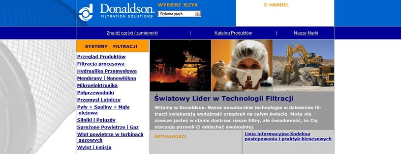 Amerykańska firma Donaldson Company Inc. rozpoczyna w Skarbimierzu budowę fabryki filtrów przemysłowych /źródło: Internet /&nbsp