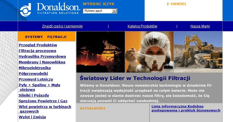 Amerykańska firma Donaldson Company Inc. rozpoczyna w Skarbimierzu budowę fabryki filtrów przemysłowych /źródło: Internet /.
