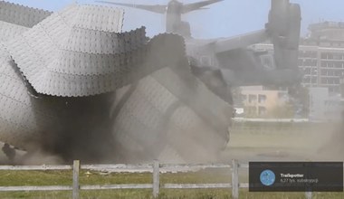 Amerykański Osprey zdmuchnął lądowisko dla helikopterów