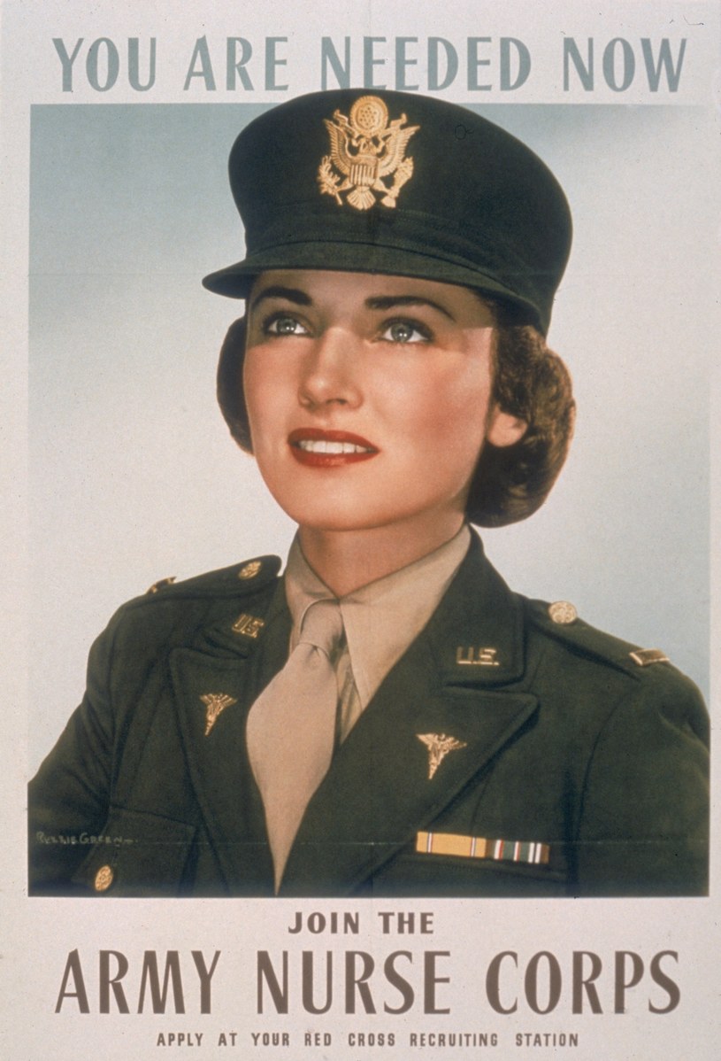 Amerykański plakat rekrutacyjny z 1942 roku /Getty Images/Flash Press Media