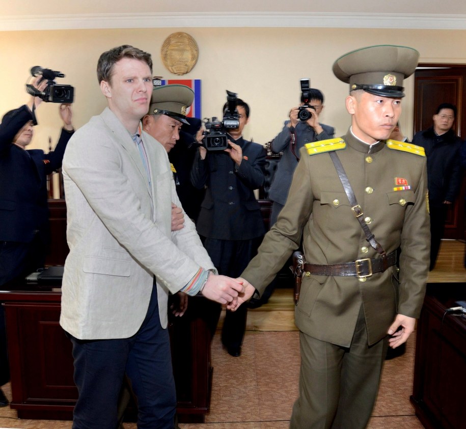 Amerykański student Otto Warmbier /KCNA/HANDOUT /PAP/EPA