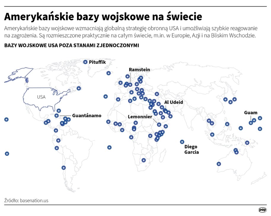 Amerykańskie bazy wojskowe na świecie /Michał Czernek /PAP