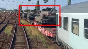 Amerykańskie czołgi Abrams jadą na Ukrainę. Jest nagranie