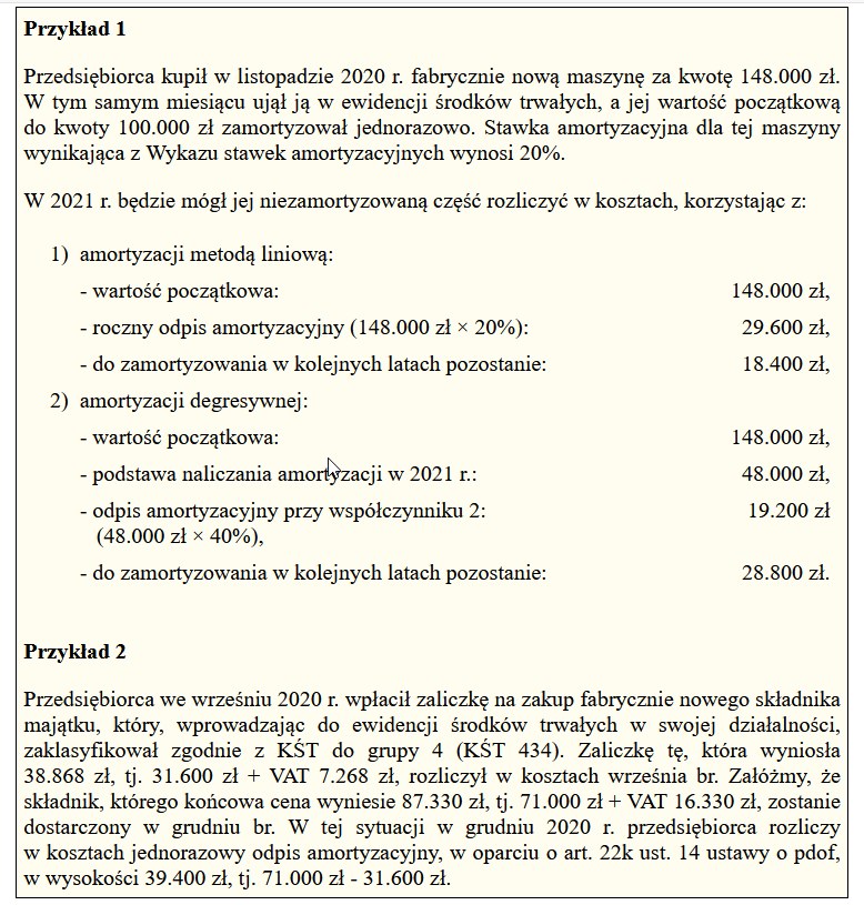 Amortyzacja daje duże możliwości małym podatnikom /Gazeta Podatkowa