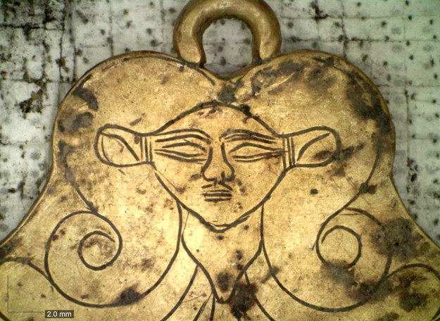 Amulet z egipską boginią Hathor /Greek Ministry of Culture /PAP/EPA