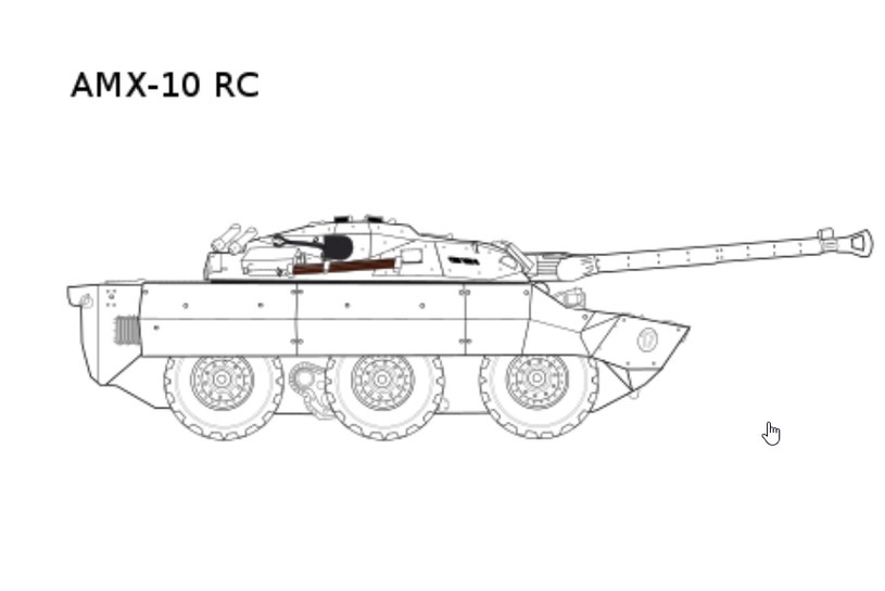 AMX-10RC ma  armatę kalibru 105 mm, która znajduje się na obracanej wieży typu czołgowego / zdjęcie: wikipedia /domena publiczna