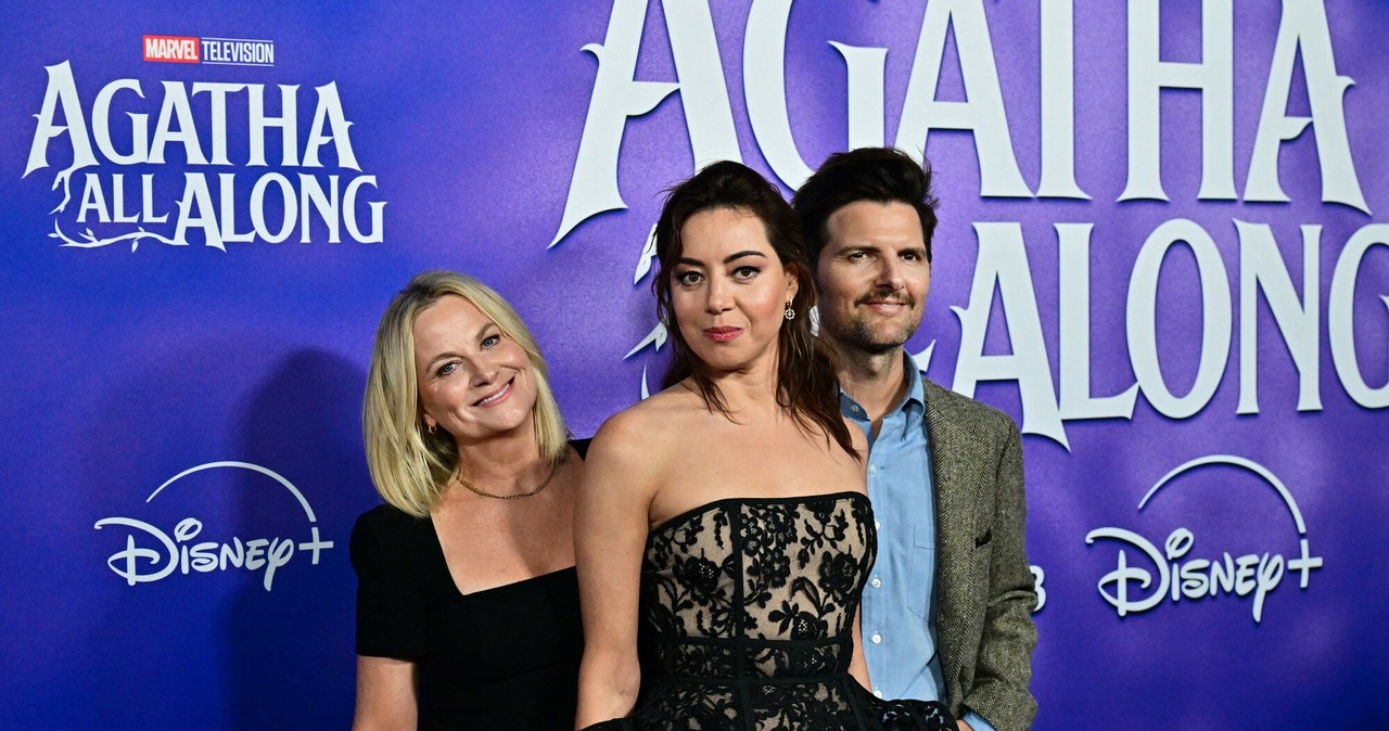 Amy Poehler, Aubrey Plaza i Adam Scott, gwiazdy serialu "Parks & Recreation" /FREDERIC J. BROWN/AFP/East News /East News