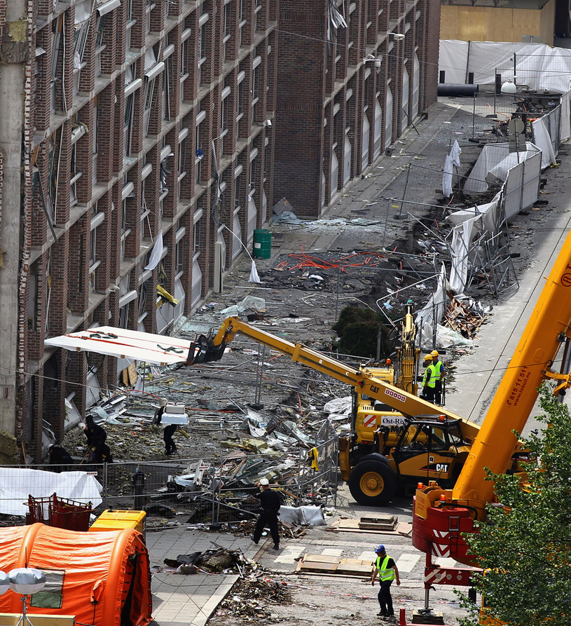 Anders Breivik zdetonował bombę przed siedzibą Kancelarii Premiera /Getty Images
