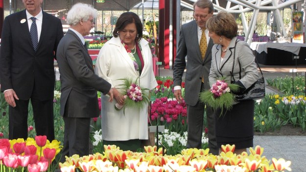 &nbsp; Anna Komorowska w parku Keukenhof /Katarzyna Szymańska-Borginon /RMF FM