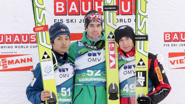Stoch na podium! Daiki Ito, Anders Bardal i Kamil Stoch /AFP