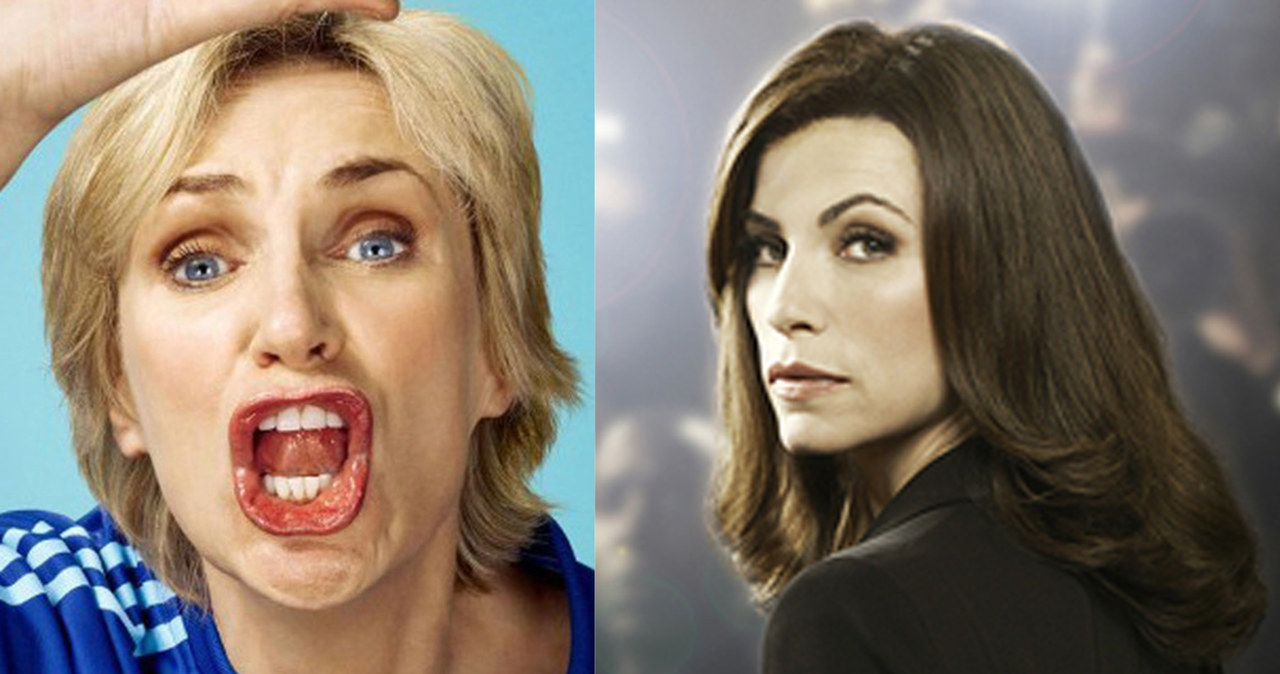 &nbsp; Jane Lynch ("Glee") i Julianna Margulies ("Żona idealna") /materiały prasowe