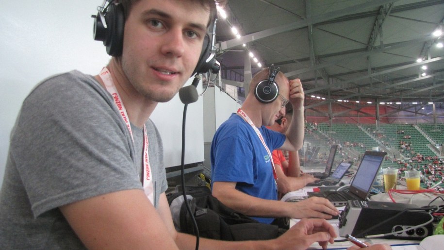 &nbsp; Maciej Jermakow poprowadził relację na żywo z meczu specjalnie dla naszych Słuchaczy i Internautów /J?zef Polewka /RMF FM