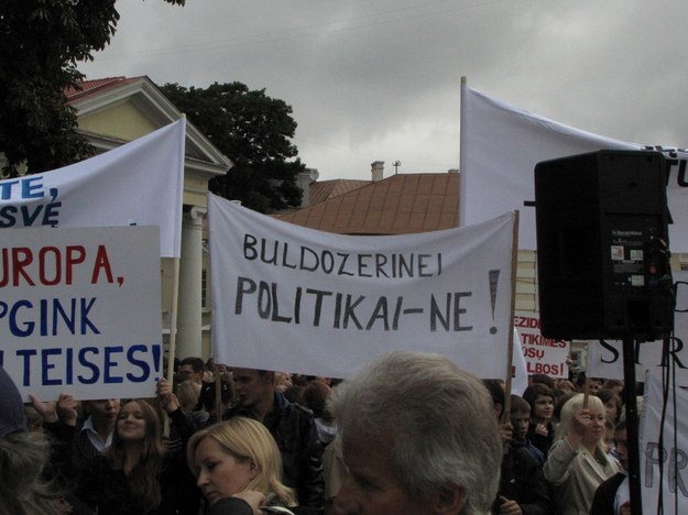 &nbsp; Protest Polaków w Wilnie 2 września /Andrzej Piedziewicz /RMF FM
