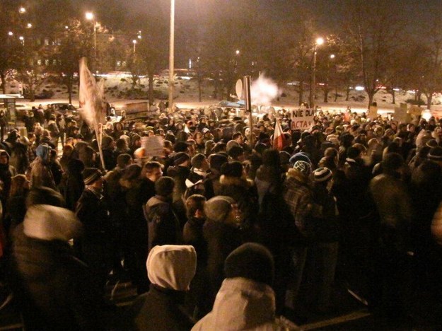 &nbsp; Protest przeciwko ACTA w Gdańsku /Dariusz Proniewicz /RMF FM