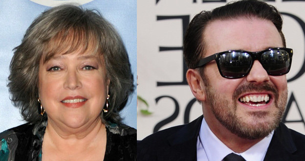 &nbsp; Ricky Gervais i Kathy Bates /AFP