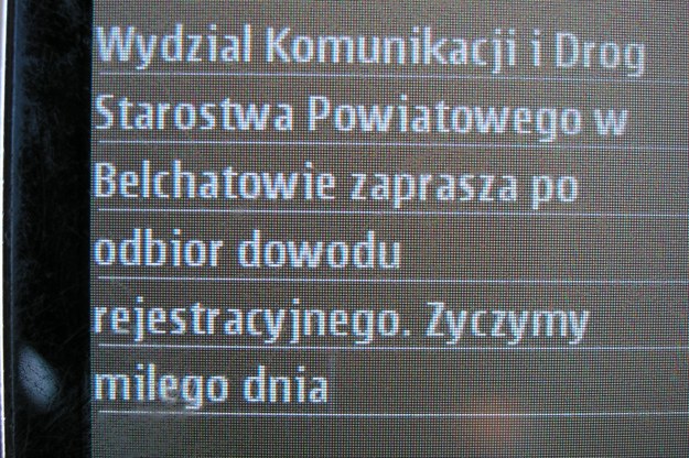 &nbsp; SMS z informacją dla kierowcy /Agnieszka  Wyderka /RMF FM