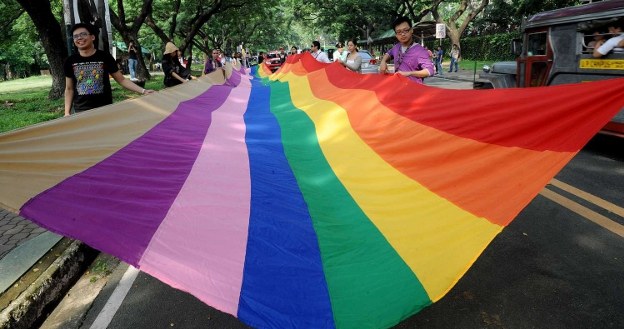 &nbsp; Tęczowa flaga - symbol środowisk LGBT /AFP