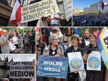 "Chcemy mieć wybór”. W całej Polsce odbyły się protesty ws. lex TVN [RELACJA] 