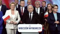 "Droga do zwycięstwa jest otwarta". Kaczyński komentuje wstępne wyniki wyborów do PE