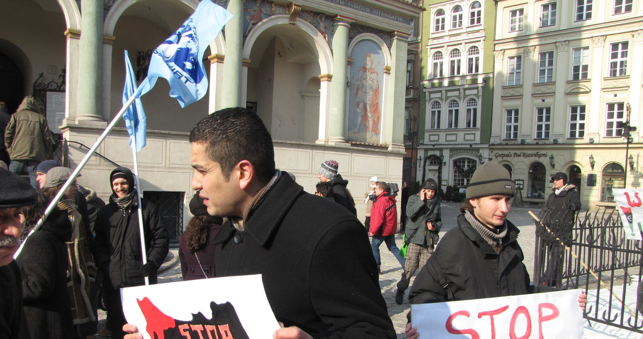 "Precz z dyktaturą" manifestowali Libijczycy w Poznaniu 