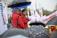 "Solidarność" manifestuje przed Sejmem