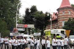"Stop ekoterrorystom" - protest w Krynicy