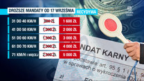 "Wydarzenia": Nowe wysokości mandatów drogowych i wyższa ilość punktów karnych