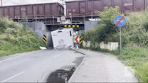 "Wydarzenia": Opole. Nie zmieścił się pod wiaduktem. Zniszczył nowego kampera 